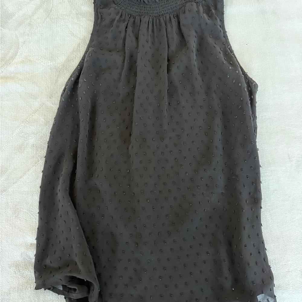 Sleeveless Black Dot Tank Top